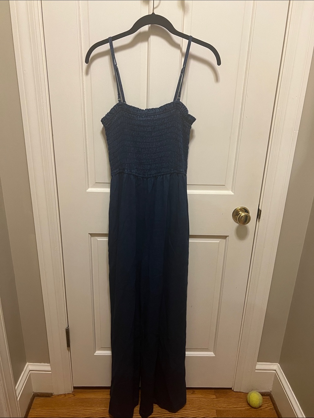 Pilcro Denim Smocked Strap Jumpsuit